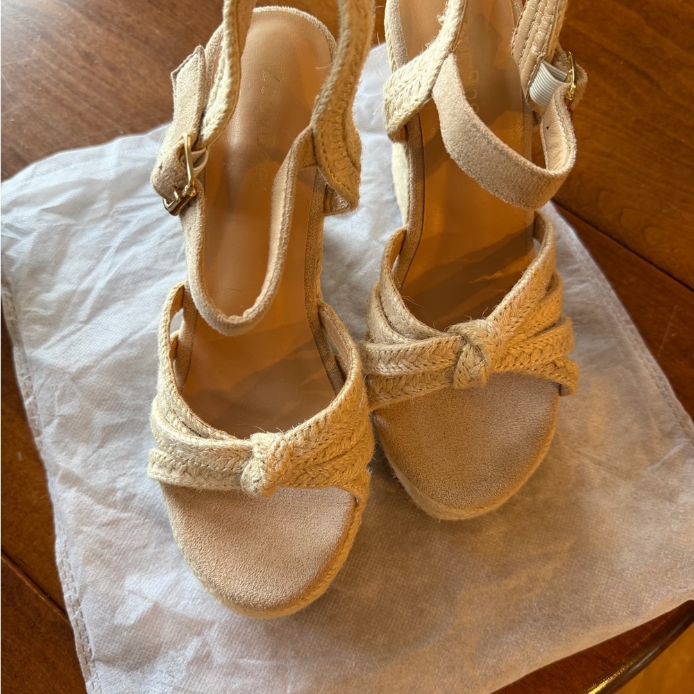 ZodyBoer Espadrille Wedge Sandals - Neutral Beige Ankle Strap - Picture 3 of 5
